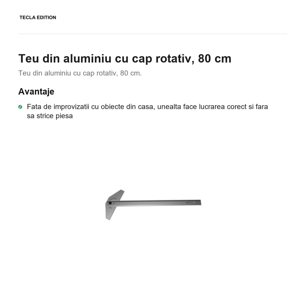 Teu din aluminiu cu cap rotativ, 80 cm [2]