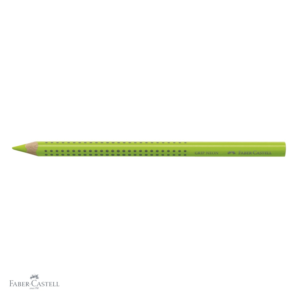 Textmarker creion Faber-Castell Grip fluorescent verde, mina 5.4 mm, zona ergonomica triunghiulara, pentru marcare texte [4]