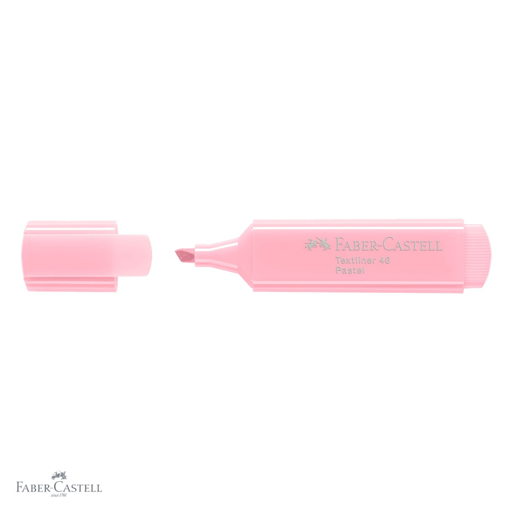 Textmarker Faber-Castell pastel Rose Blush, varf tesit 3 grosimi, cerneala pe baza de apa [4]