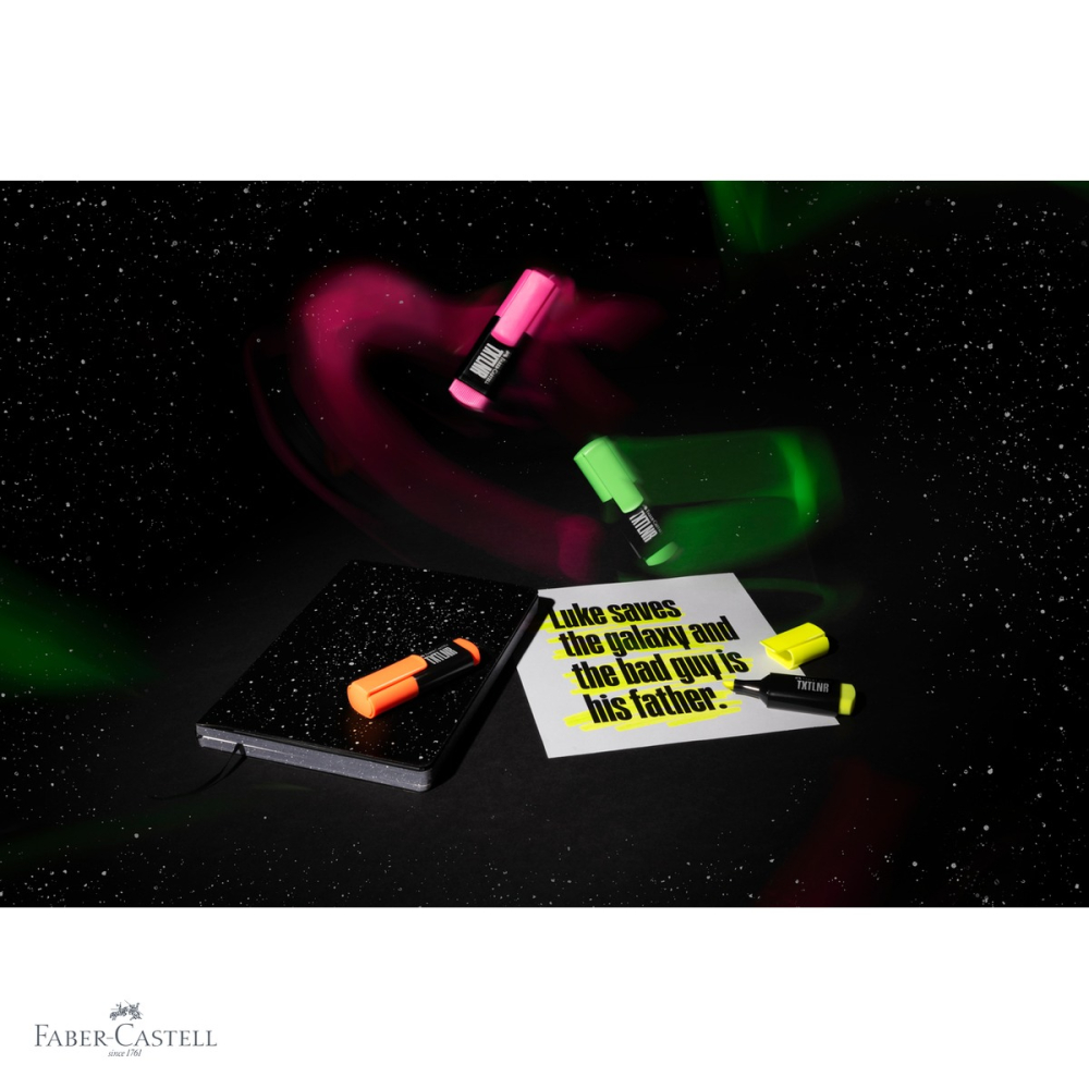 Textmarker mini Faber-Castell superfluorescent verde, varf tesit 1-5 mm, pentru evidentiere text [4]