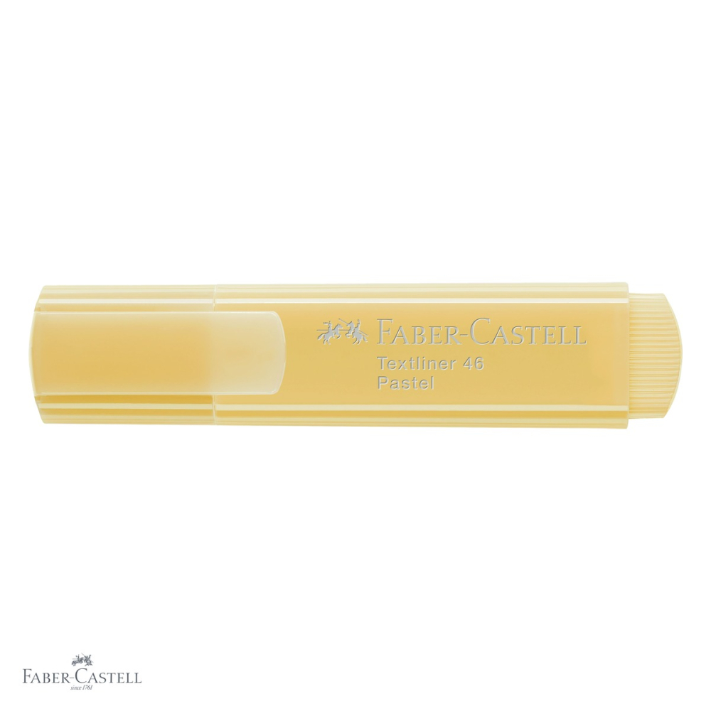 Textmarker pastel galben Faber-Castell 1546, cerneala pe baza de apa, pentru birou si scoala [4]