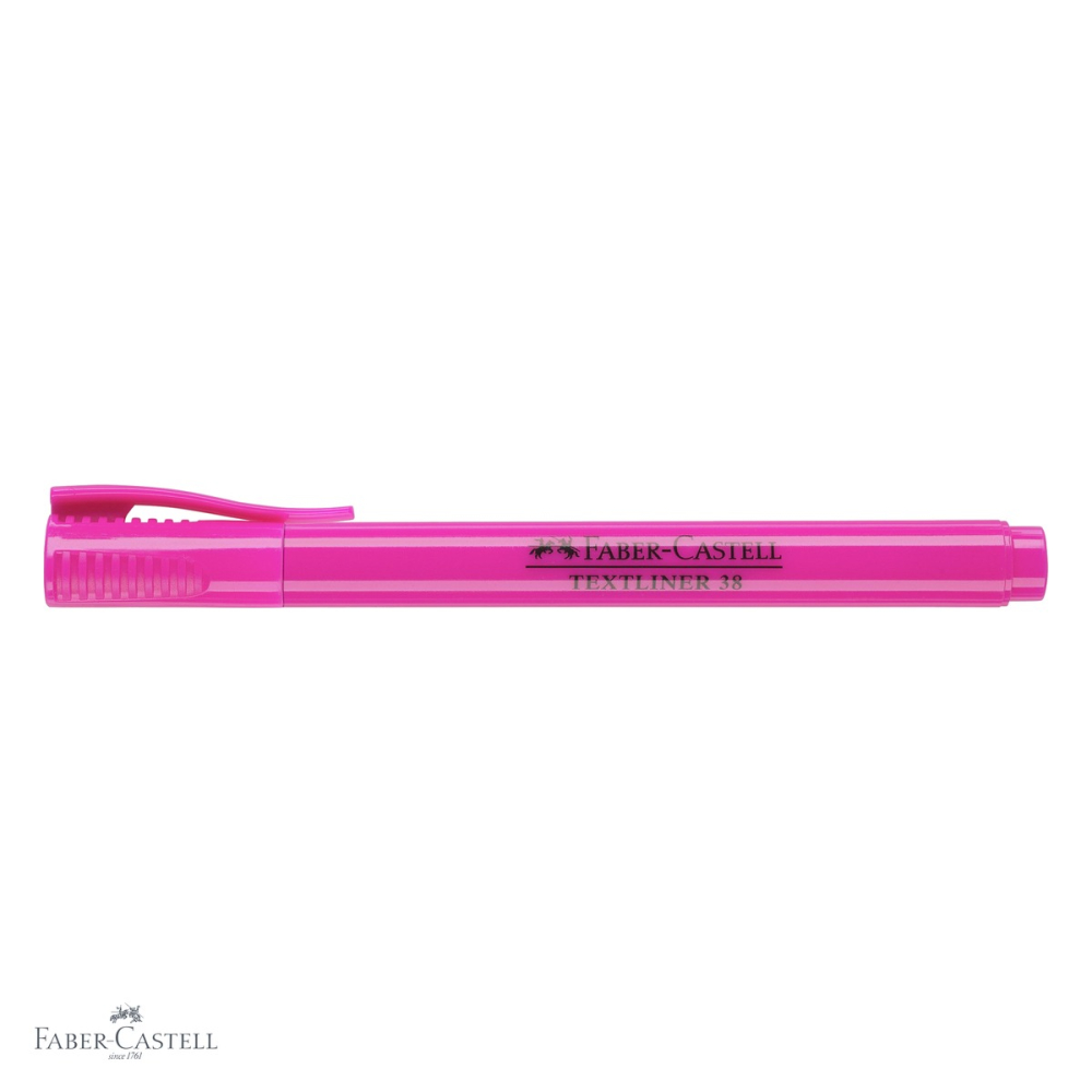 Textmarker roz Faber-Castell, varf tesit, flux constant al cernelii, ideal pentru evidentiere pe hartie [4]