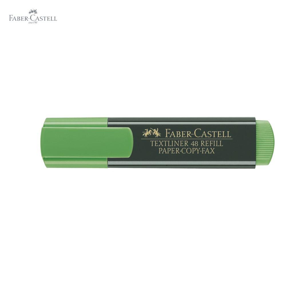 Textmarker verde Faber-Castell 1548, varf tesit 3 grosimi, cerneala pe baza de apa, reincarcabil [5]
