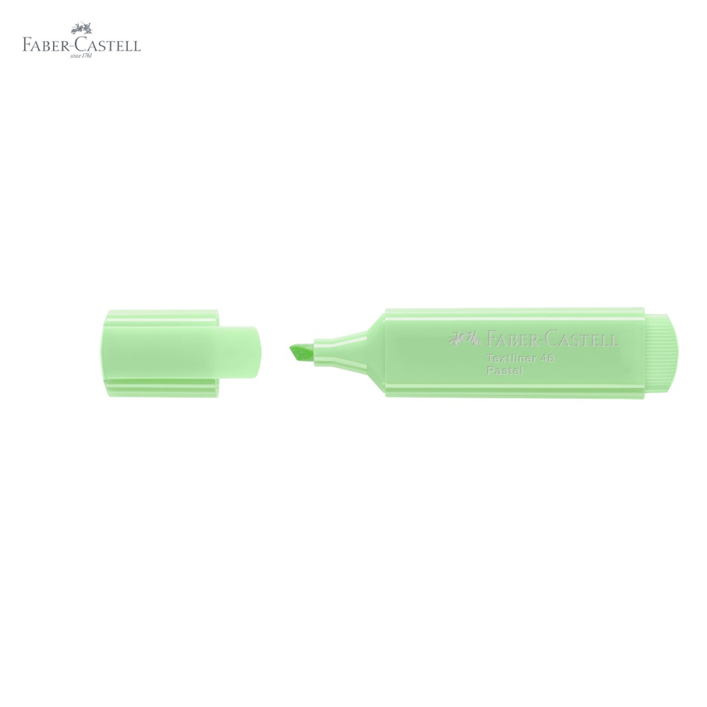 Textmarker verde pastel Faber-Castell 1546, cerneala pe baza de apa, linie reglabila, pentru birou si studiu [5]