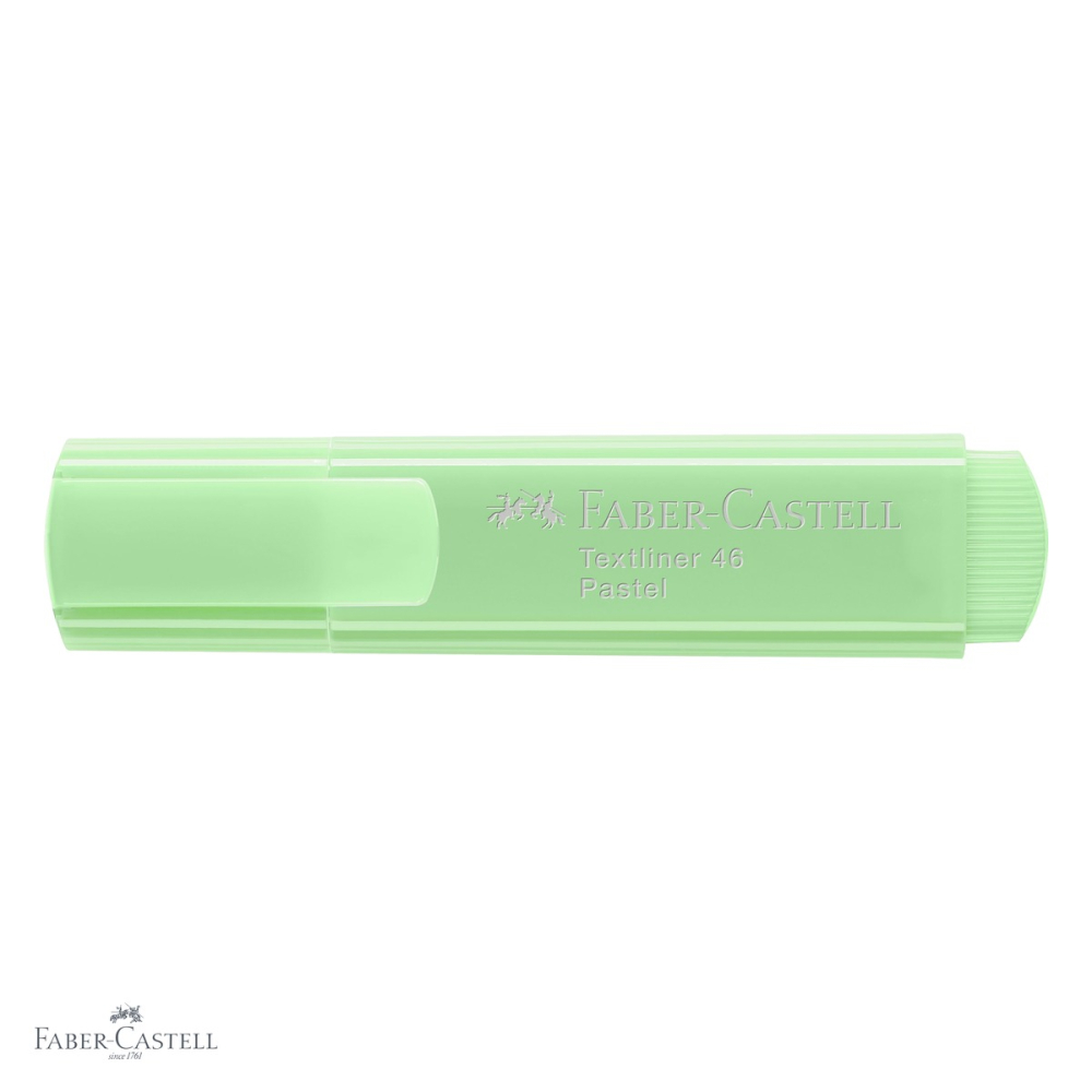 Textmarker verde pastel Faber-Castell 1546, cerneala pe baza de apa, linie reglabila, pentru birou si studiu [4]