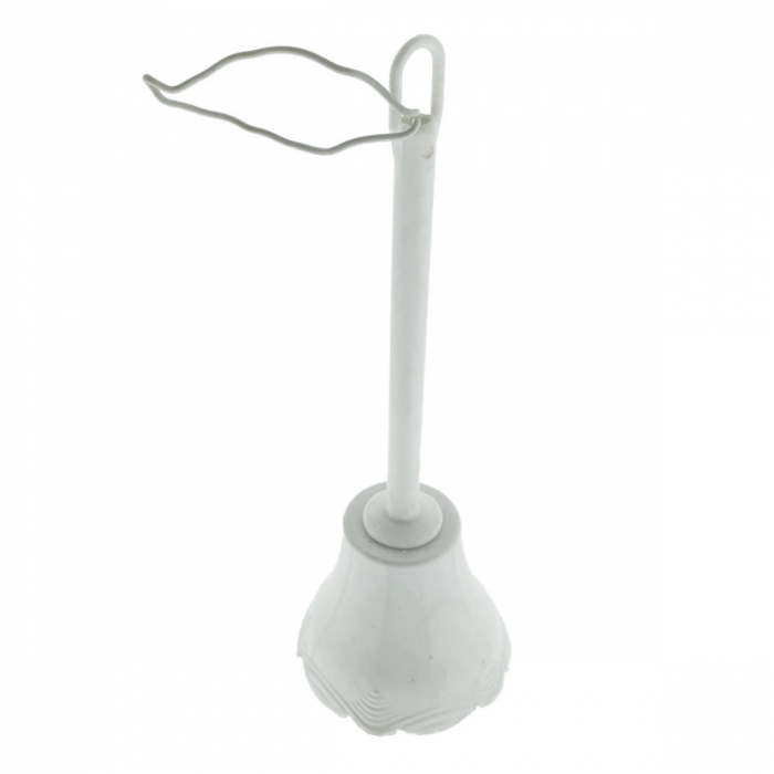 Tija cu dulie tip E27, ceramic, lungime 155mm, 10A, 230V, 40423, alba [3]