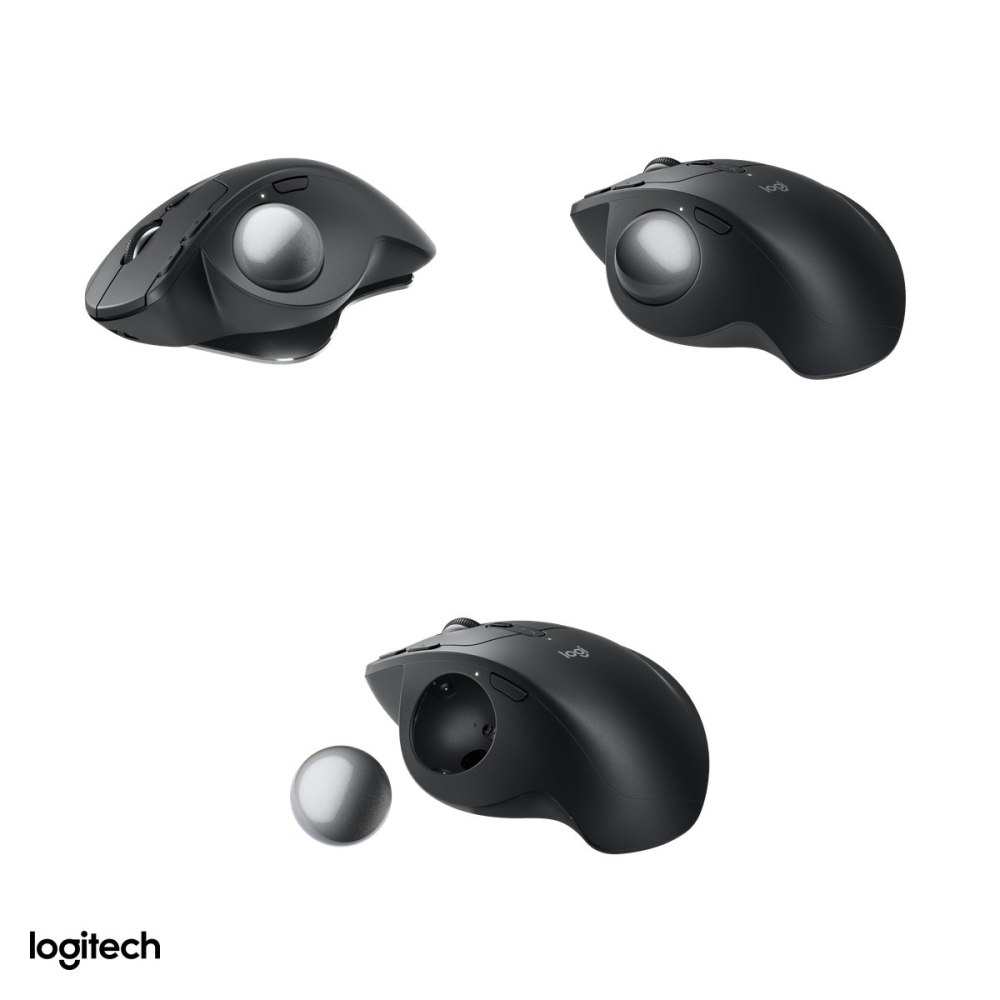 Trackball wireless Logitech MX Ergo S, Logi Bolt si Bluetooth, inclinare reglabila 0-20 de grade, clicuri silentioase, 8 butoane, acumulator USB-C 120 de zile, grafit, 910-007260 [5]