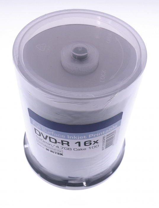 DVD-R, 4.7Gb, 16X , Printabile Glossy, Traxdata , set 100 buc-TRDG [2]