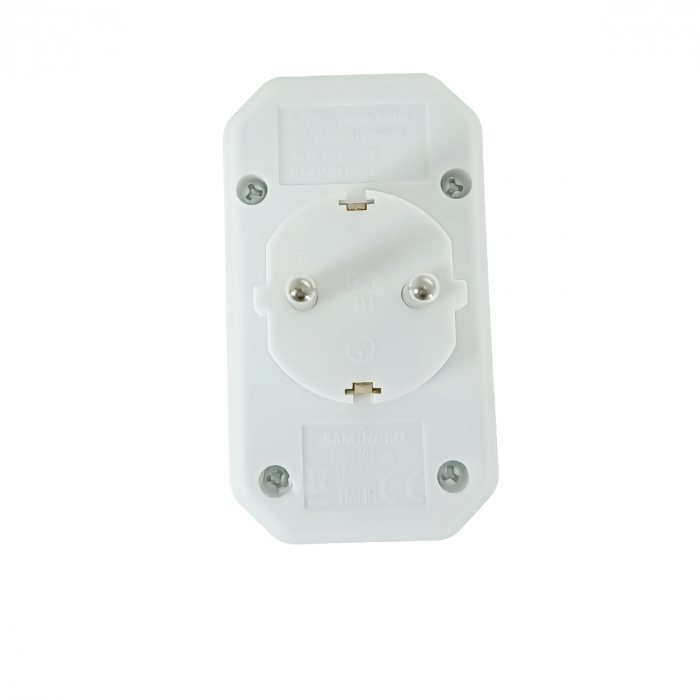 Triplu stecher clasic pentru priza retea cu 1xSchuko si 2xEuro, 21904, 3680W, 250V, 16A, alb [4]