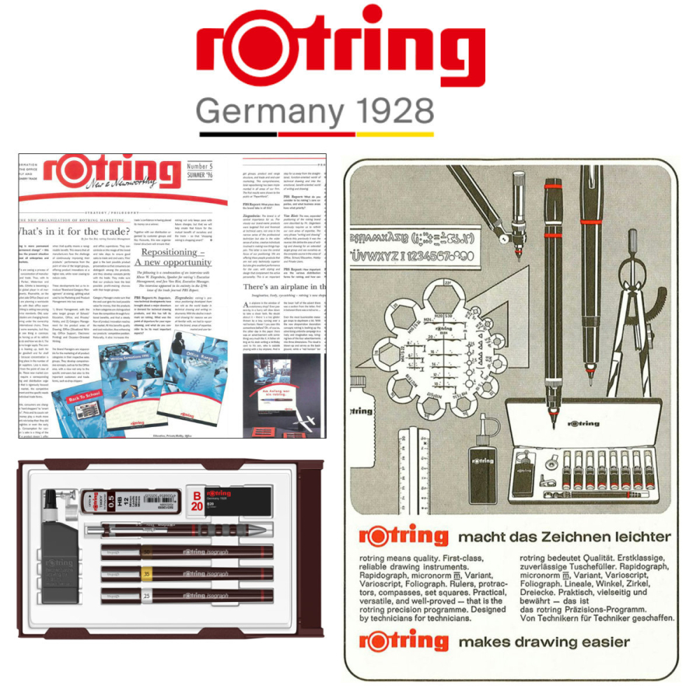 Trusa Isograph College Rotring pentru Desen Tehnic, Set Profesional cu 3 Stilouri, Creion si Accesorii [6]