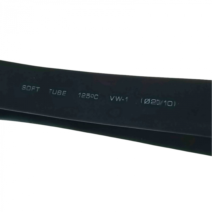 Tub termocontractabil de 20 mm diametru, RSFR20, pentru izolare si protectie, lungime 1m, negru [5]
