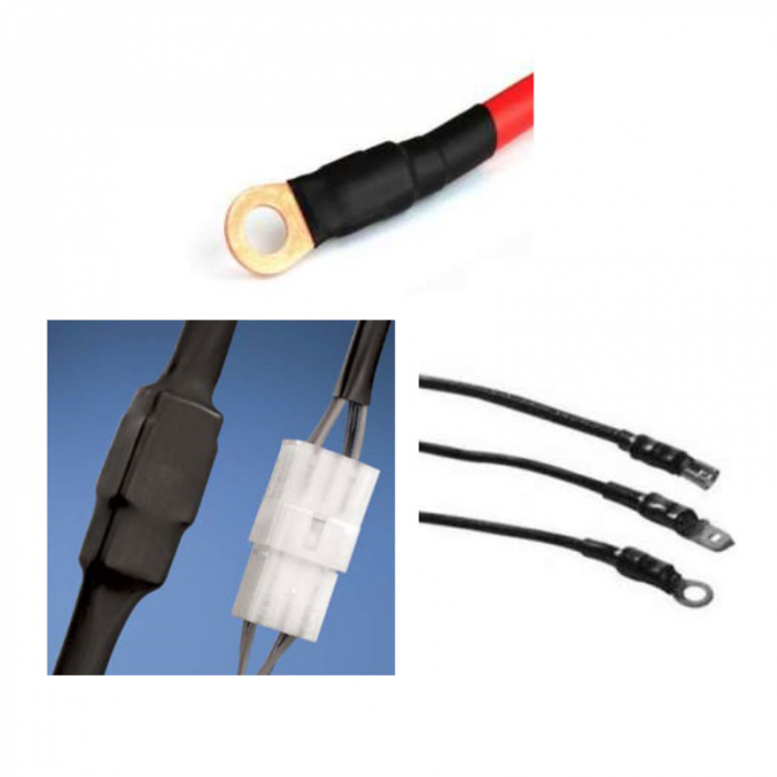 Tub termocontractabil de 20 mm diametru, RSFR20, pentru izolare si protectie, lungime 1m, negru [7]