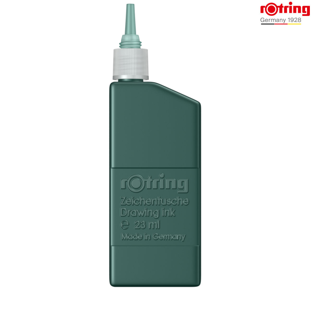 Tus pentru Desen Tehnic Rotring 23ml Verde cu Picurator, Permanent si Rezistent, pentru Grafica, Planse si Notatii [2]