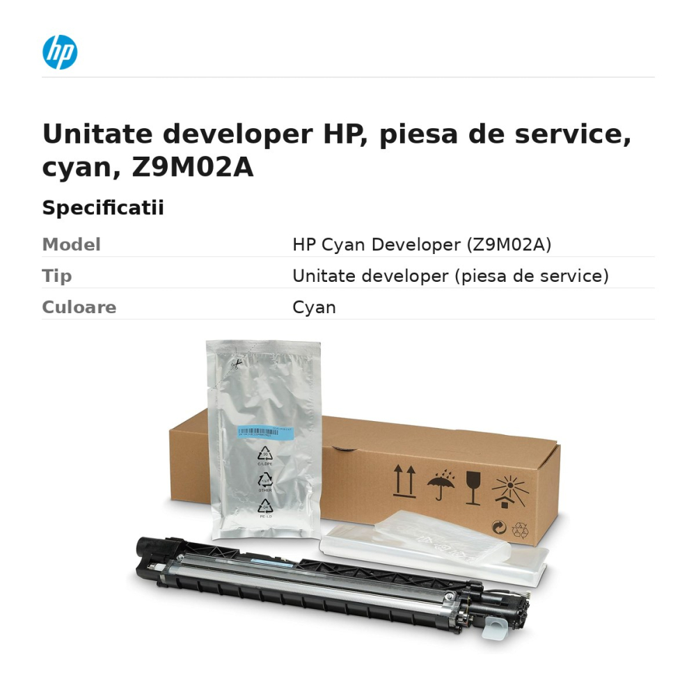 Unitate developer HP, piesa de service, cyan, Z9M02A [3]