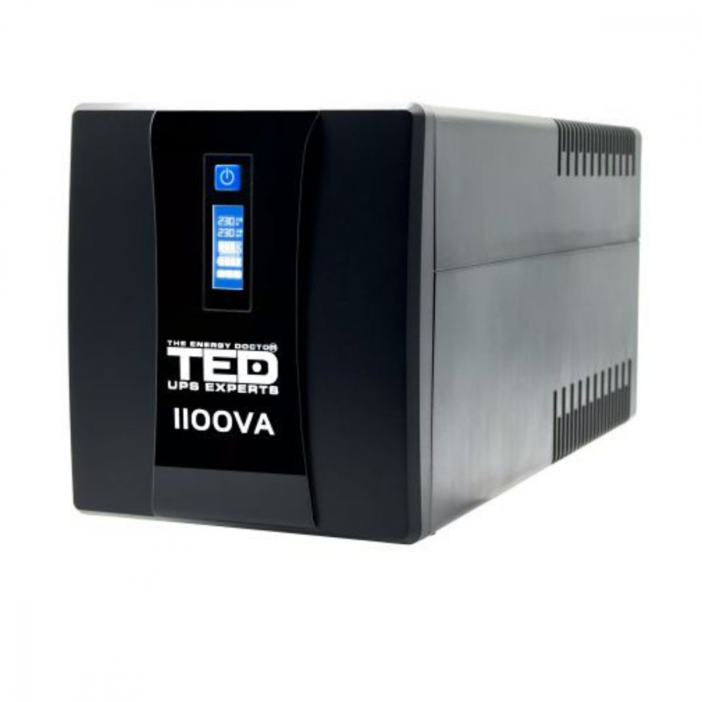 UPS Line Interactive 1100VA 600W LCD 4 Iesiri Schuko Management USB AVR pentru Retelistica & Electronice Casnice TED Electric TED004628 [4]