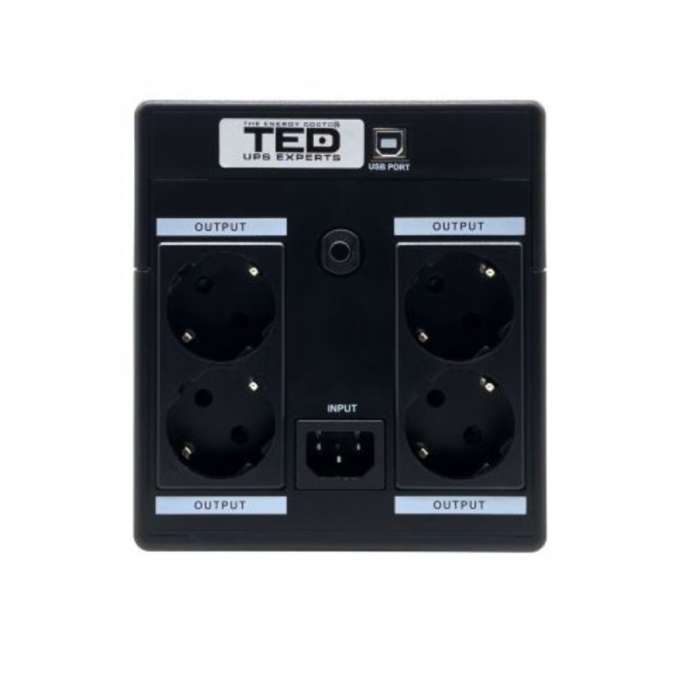 UPS Line Interactive 1300VA 750W LCD 4 Iesiri Schuko Management USB AVR pentru Servere Mici & Retelistica TED Electric TED004635 [3]