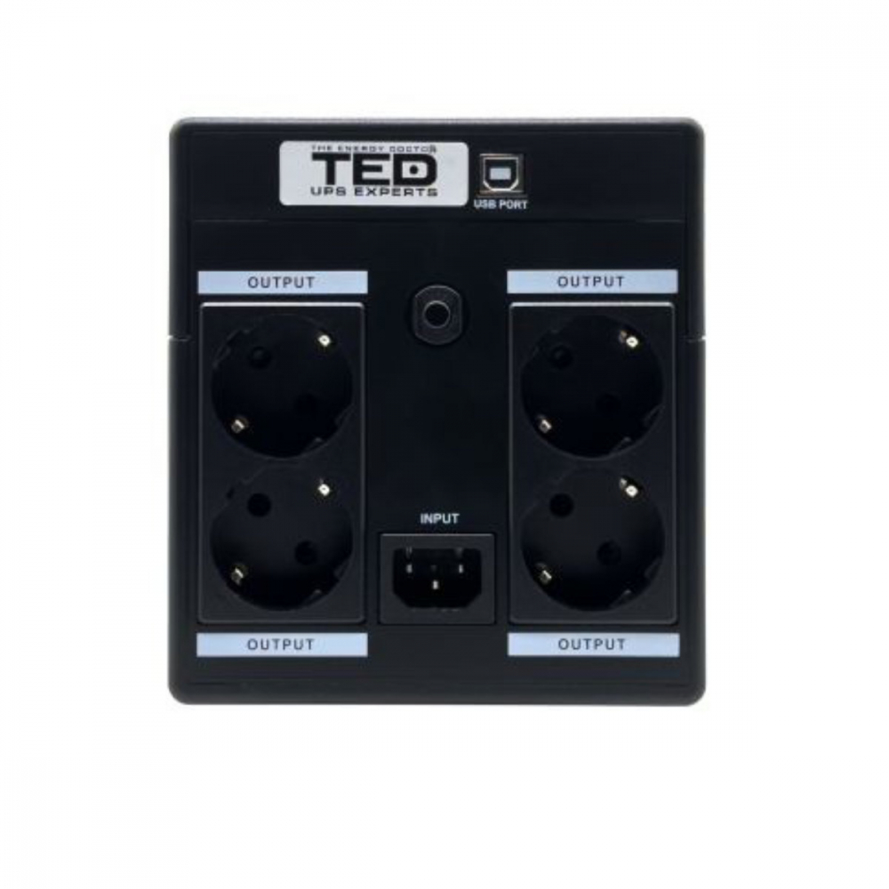 UPS Line Interactive 1600VA 900W LCD 4 Iesiri Schuko Management USB AVR Autonomie Extinsa pentru Servere & Sisteme Securitate TED Electric TED004642 [4]