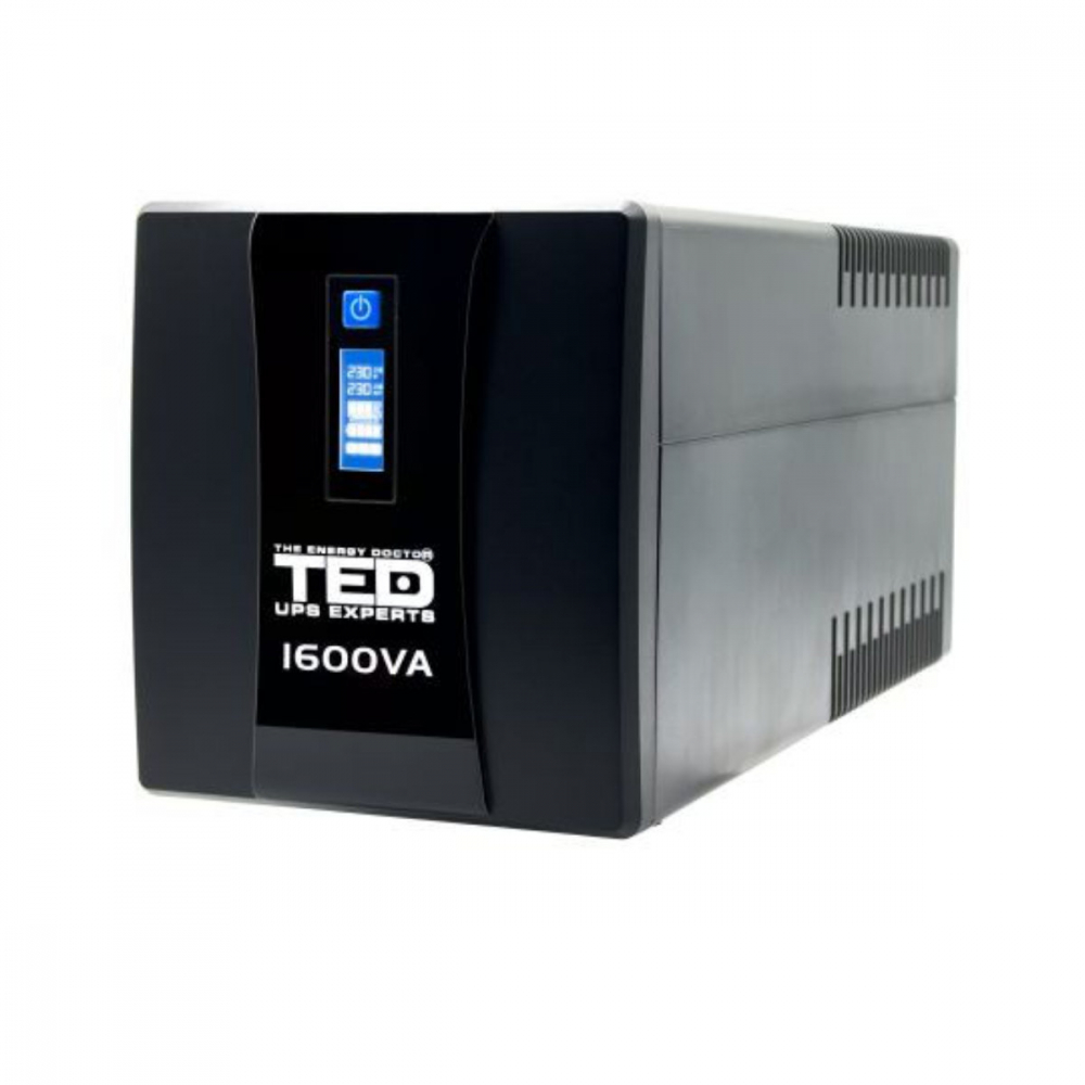 UPS Line Interactive 1600VA 900W LCD 4 Iesiri Schuko Management USB AVR Autonomie Extinsa pentru Servere & Sisteme Securitate TED Electric TED004642 [3]