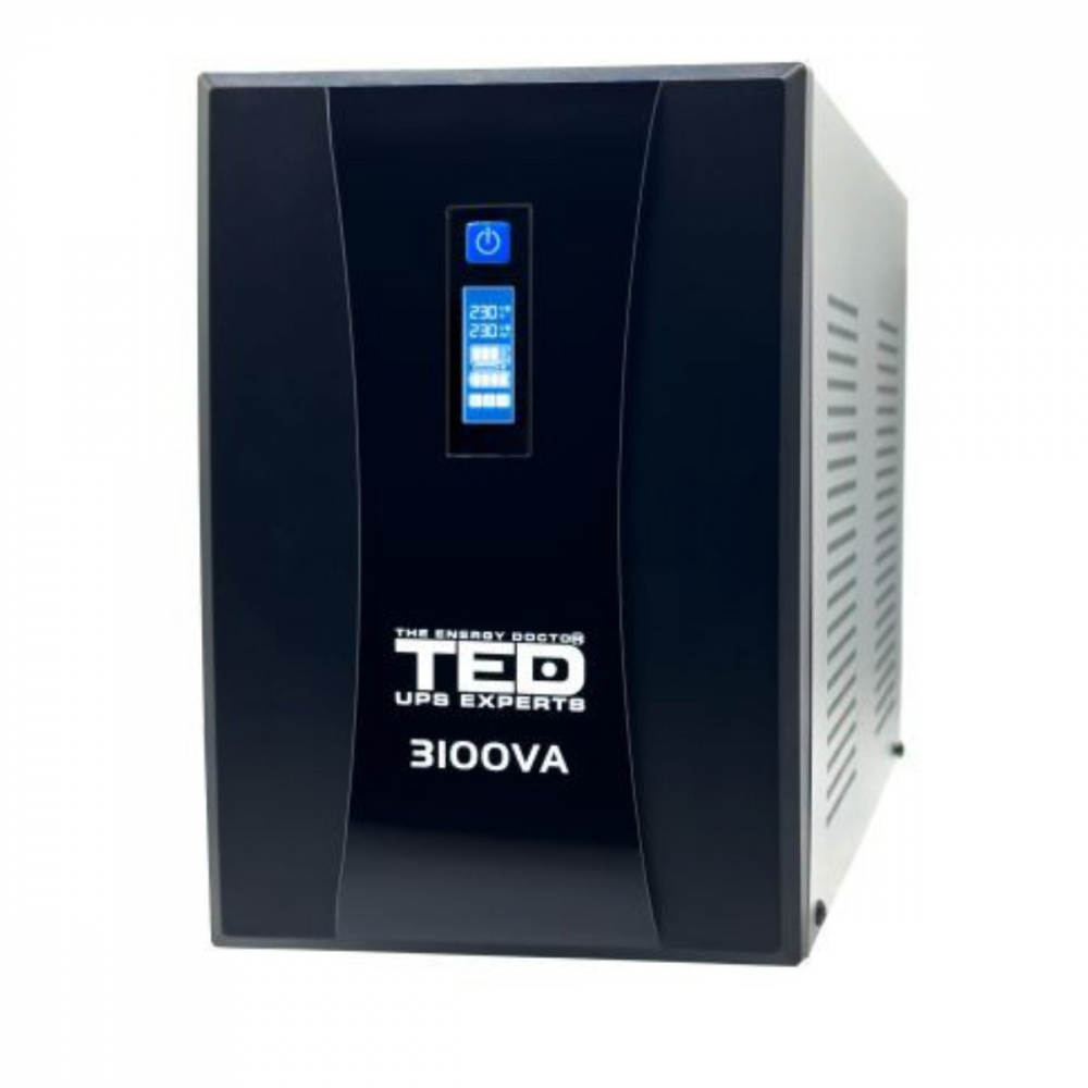 UPS Line Interactive 3100VA 1800W • 3xSchuko • Management Remote • LCD • 4xBaterii 12V 9Ah • Komplet6 Protectie • TED Electric TED004673 [3]