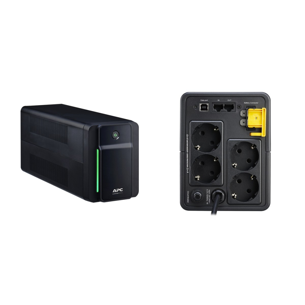 UPS line interactive APC Back-UPS 950VA, 520 W, AVR, 4 prize Schuko, port USB, tower, negru, BX950MI-GR [4]