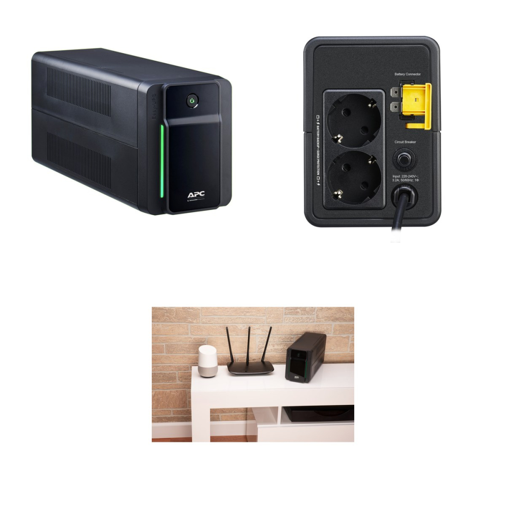 UPS line interactive APC Easy UPS 700VA, 360 W, AVR, 2 prize Schuko, tower, fara port USB, negru, BVX700LI-GR [4]