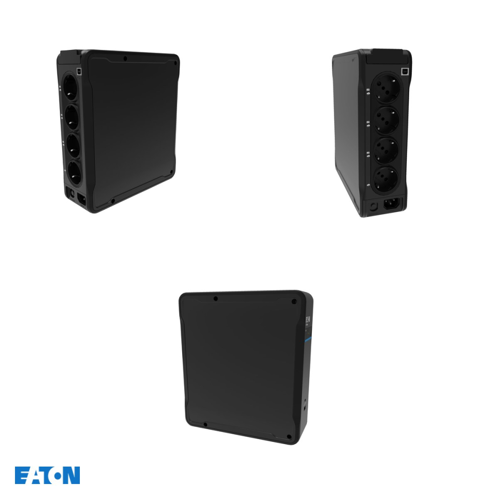 UPS offline Eaton 3P Ellipse 700 USB DIN, 700 VA / 420 W, 4 prize Schuko din care 3 pe baterie, port USB HID, fara ventilator, tower, negru, 3P700UD [4]