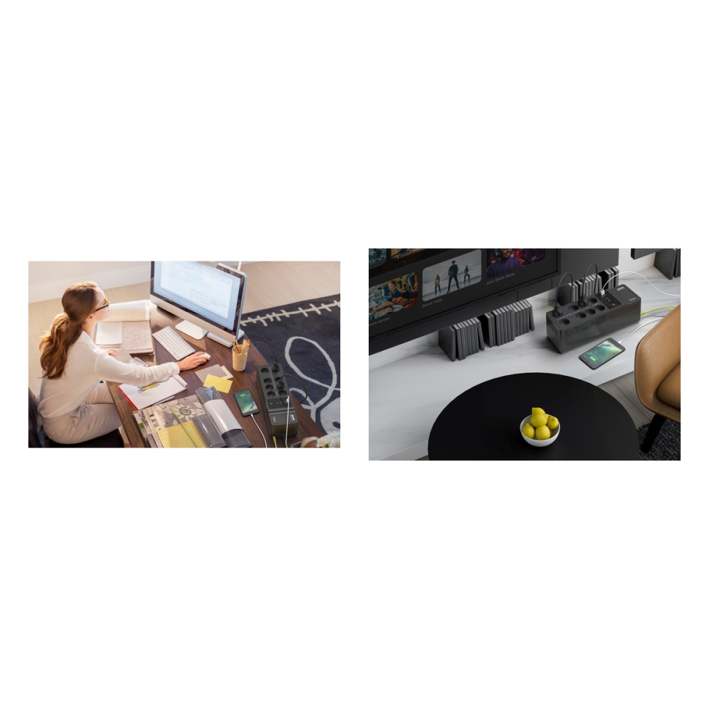 UPS standby APC Back-UPS 500VA, 300 W, 8 prize Schuko din care 6 pe baterie, port de incarcare USB-A, port USB de comunicare, montare pe podea sau perete, BE500G2-GR [5]