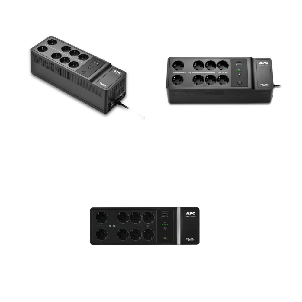 UPS standby APC Back-UPS 500VA, 300 W, 8 prize Schuko din care 6 pe baterie, port de incarcare USB-A, port USB de comunicare, montare pe podea sau perete, BE500G2-GR [4]