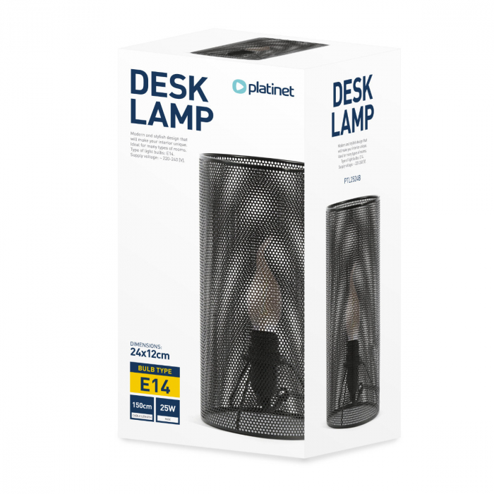 Veioza 25 w e14 metal negru platinet [7]