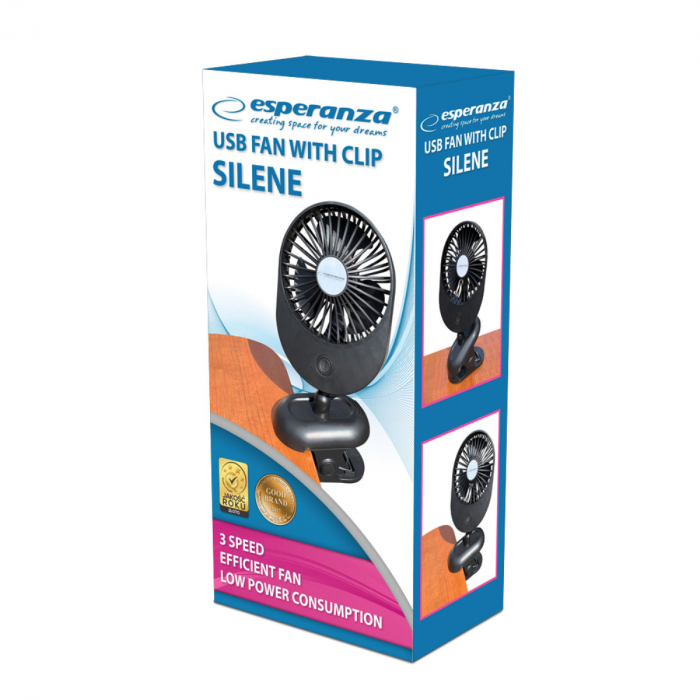 Ventilator, Esperanza, USB, Negru [6]