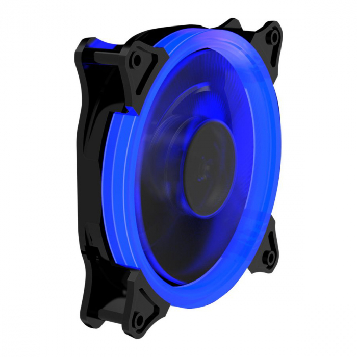 Ventilator PC, Gembird Huracan 200B, 120 x 120 x 25 mm, 16 Led albastre, 3p + 4p, 1100 rpm, 12V [5]