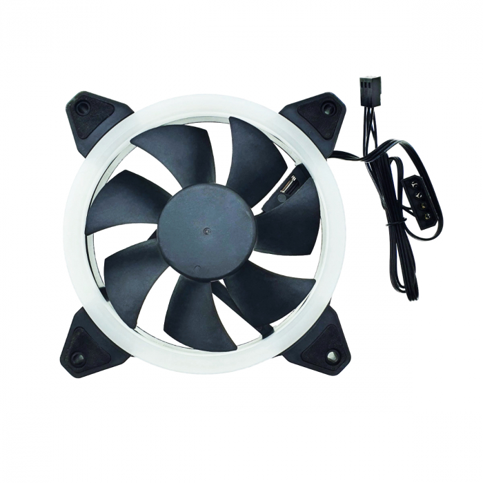 Ventilator PC, Gembird Huracan 200B, 120 x 120 x 25 mm, 16 Led albastre, 3p + 4p, 1100 rpm, 12V [3]