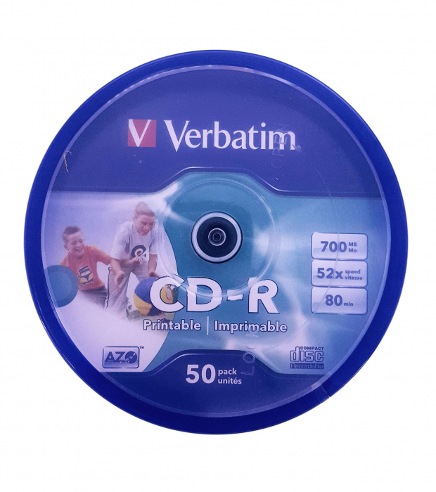 VERBATIM CD-R 700MB 52X AZO PRINTABLE FULL CAKE*50  43438 [4]