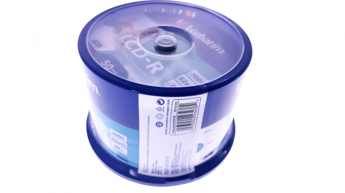 VERBATIM CD-R 700MB 52X AZO PRINTABLE FULL CAKE*50  43438 [2]