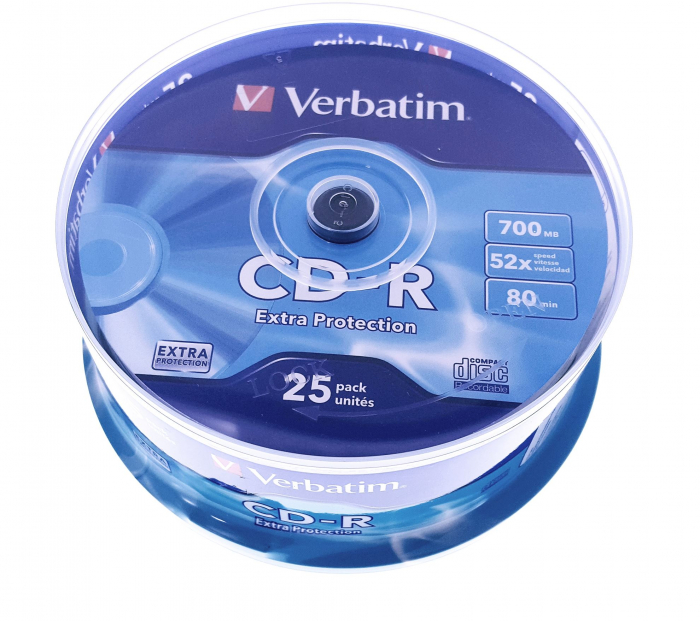 VERBATIM CD-R 700MB 52X EXTRA PROT. CAKE*25  43432 [1]