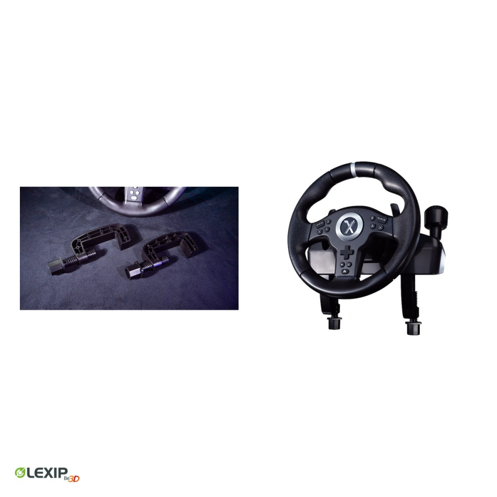 Volan de gaming Lexip Xdrive 350 cu pedale si schimbator secvential, force feedback, USB, pentru PC, PlayStation, Xbox si Nintendo Switch, negru, JVAMUL00264 [6]