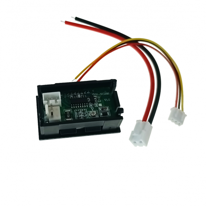 Voltmetru si ampermetru, capacitate masura DC 0 - 100V si 0 - 10A, afisaj digital, cu fire de conectare, negru [3]