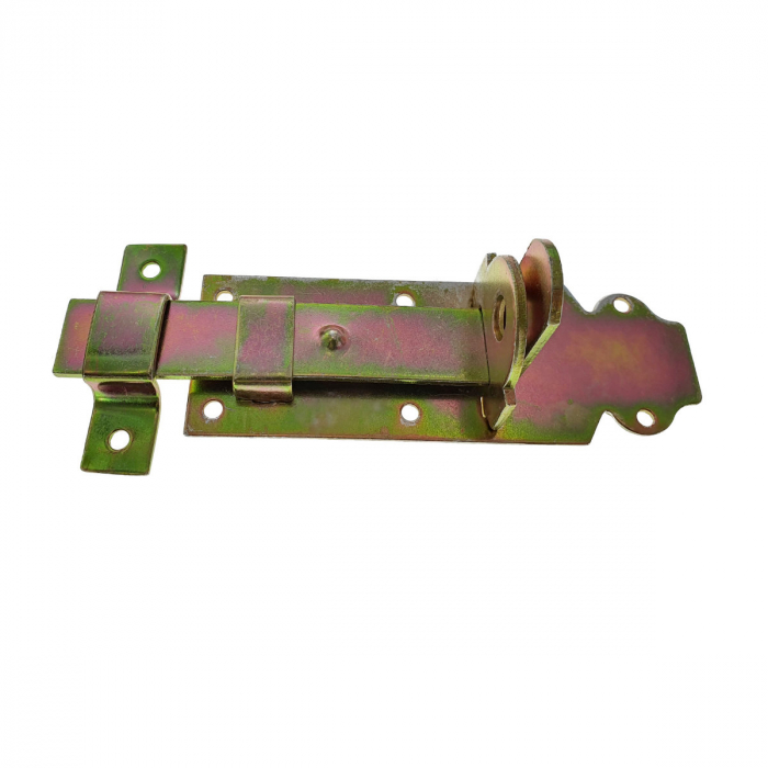 Zavor aplicat, cu tija plata si orificii blocare, zincat, 120 mm [3]