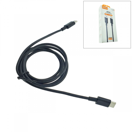 Cablu cu conectori USB Tip C tata la USB Tip C tata, PD60W, X-Start 318CC, lungime 100 cm, negru [4]