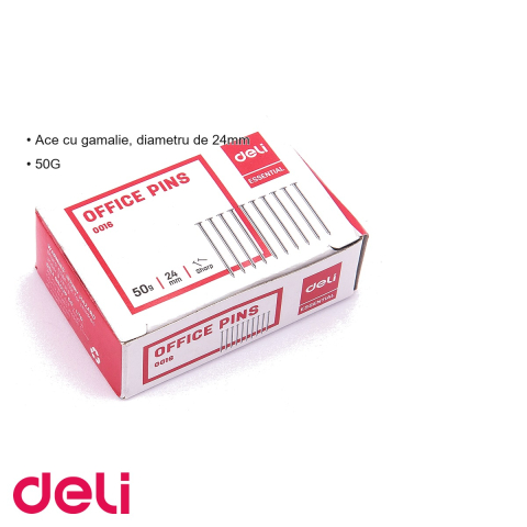 Ace cu gamalie Deli, diametru 24mm, set 50g, pentru birou si uz general [2]