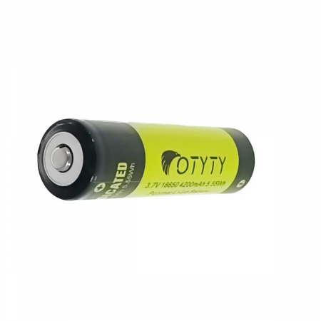 Acumulator 18650 Li-Ion, OTYTY BRC-18650-4200, 3.7V 4200mAh, verde cu negru [1]