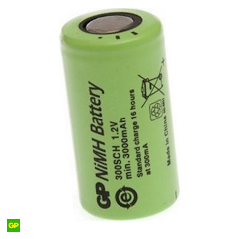 Energy - Acumulator GP 300SCH, Ni-MH, format SC (Sub-C), 1.2 V, 3000 mAh, 22.7 x 43 mm, bulk