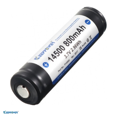 Energy - Acumulator KeepPower 14500, Li-Ion, format 14500, 3.7 V, 800 mAh, 14 x 50 mm, 2.96 Wh, bulk