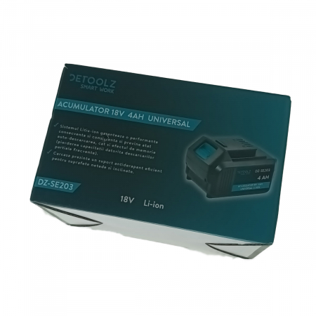Acumulator Li-Ion universal, Detoolz DZ-SE203, 18V/4Ah [4]