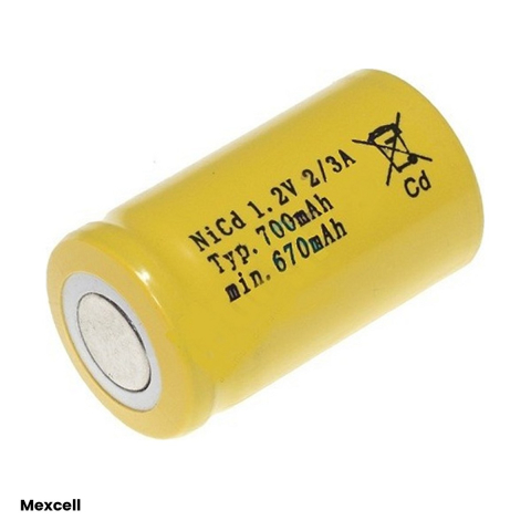 Energy - Acumulator Mexcell NS2/3A700, Ni-Cd, 1.2 V, 700 mAh, marime 2/3A, bulk