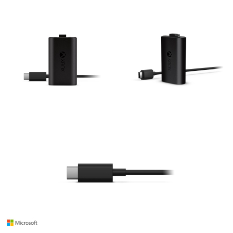 Acumulator reincarcabil Xbox Rechargeable Battery cu cablu USB-C 2,7 m, pentru controllere Xbox Wireless cu port USB-C, pana la 30 de ore, negru, SXW-00006 [3]