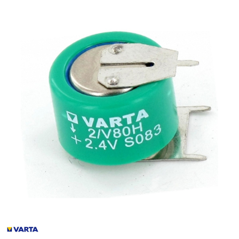 Energy - Acumulator VARTA 2/V80H, Ni-MH, 2.4 V, 80 mAh, cu 2 pini de lipire, 2 pastile V80H, SLF1/1, bulk
