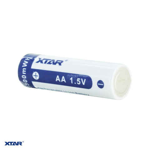 Acumulator XTAR AA 3300 mWh, Li-Ion, format AA, 1.5 V, 2000 mAh, 14.3 x 50.3 mm, 3300 mWh, descarcare maxima 2 A, bulk [3]