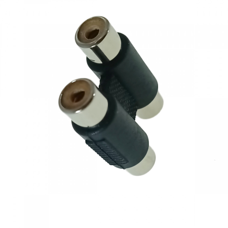 Adaptor audio 2xRCA mama la 2xRCA mama, Xtreme 02596, de prelungire si conectare, negru [1]
