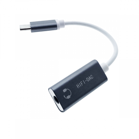 Adaptor audio, convertor USB Type C tata la Jack 3.5 mm mama, gri inchis [3]